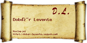 Dobár Levente névjegykártya