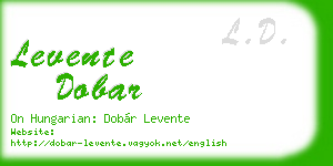 levente dobar business card